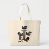 Grand Tote Bag J est pour Junco (Devant)