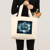 Grand Tote Bag Jack-o-lanterne éffrayant (Devant (produit))