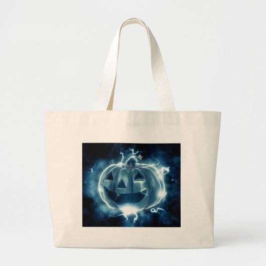 Grand Tote Bag Jack-o-lanterne éffrayant (Devant)