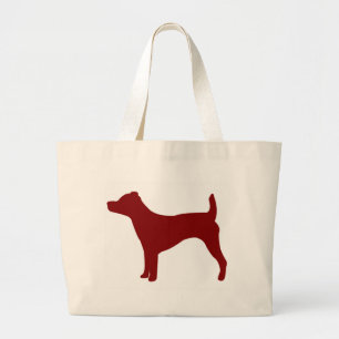 Grand Tote Bag Jack Russell Terrier (rouge)