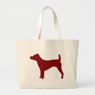 Grand Tote Bag Jack Russell Terrier (rouge)