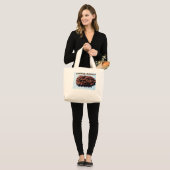 Grand Tote Bag J'adore l'arôme du café (Devant (modèle))