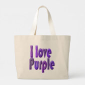 Grand Tote Bag J'adore le violet (Dos)