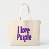Grand Tote Bag J'adore le violet (Devant)