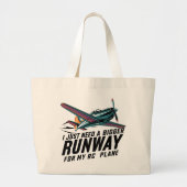 Grand Tote Bag J'ai juste besoin d'une piste plus grande pour mon (Devant)