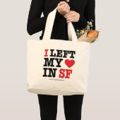 Grand Tote Bag J'ai laissé mon coeur (Devant (produit))