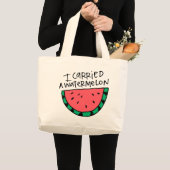 Grand Tote Bag J'ai porté une pastèque (Devant (produit))