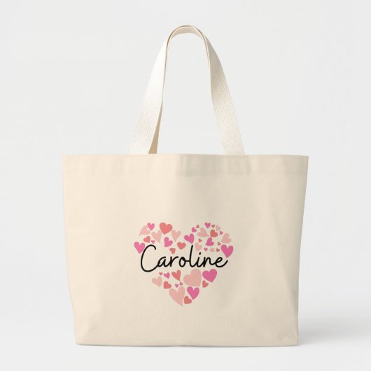 Grand Tote Bag J'aime Caroline (Devant)