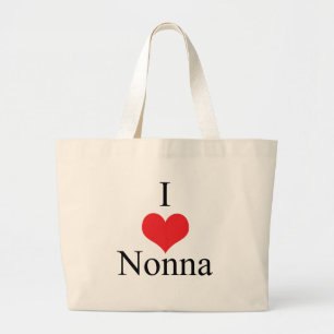 Grand Tote Bag J'aime (coeur) Nonna