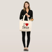 Grand Tote Bag J'Aime Danser (Devant (modèle))