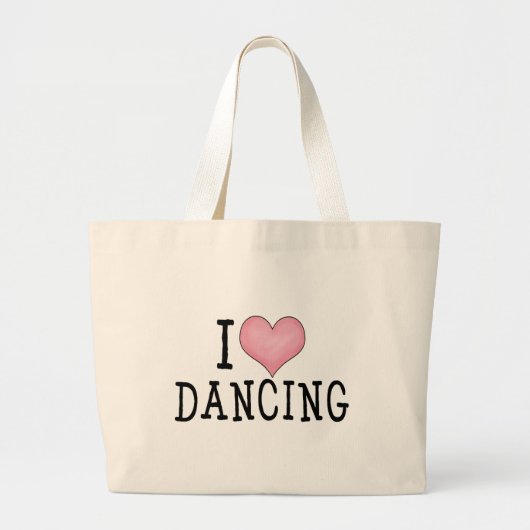 Grand Tote Bag J'aime danser (Devant)