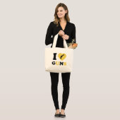 Grand Tote Bag J'aime des armes à feu (Devant (modèle))