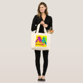 Grand Tote Bag J'aime des cadeaux de girafes (Devant (modèle))