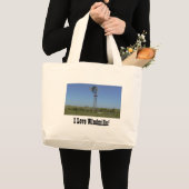 Grand Tote Bag J'aime des moulins à vent ! (Devant (produit))