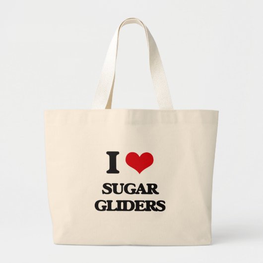 Grand Tote Bag J'aime des planeurs de sucre (Devant)