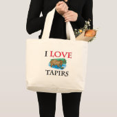 Grand Tote Bag J'aime des tapirs (Devant (produit))