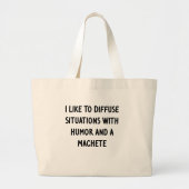 Grand Tote Bag J'aime diffuser des situations (Devant)