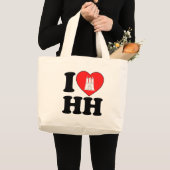 Grand Tote Bag J'aime Hambourg (HH) (Devant (produit))