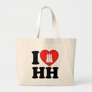Grand Tote Bag J'aime Hambourg (HH)
