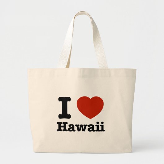 Grand Tote Bag J'aime Hawai (Devant)