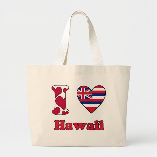 Grand Tote Bag J'aime Hawaii (Devant)