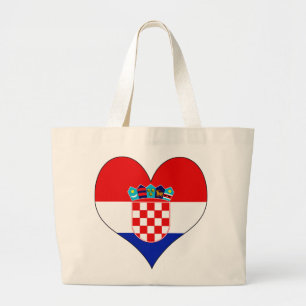Grand Tote Bag J'aime la Croatie