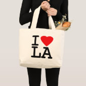 Grand Tote Bag J'aime la LA de coeur (Devant (produit))