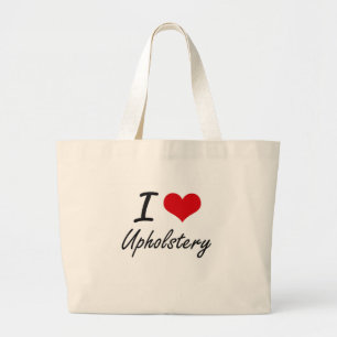 Grand Tote Bag J'aime la tapisserie d'ameublement