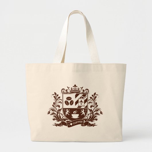 Grand Tote Bag J'aime le café (Devant)