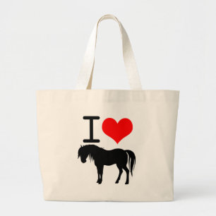 Grand Tote Bag J'aime le cheval