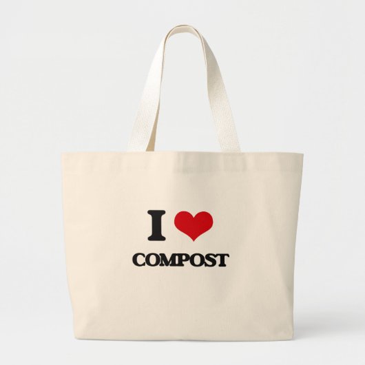 Grand Tote Bag J'aime le compost (Devant)