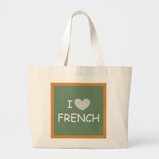 Grand Tote Bag J'aime le français (Devant)