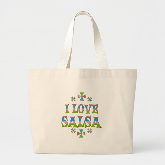 Grand Tote Bag J'aime le Salsa (Devant)