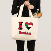 Grand Tote Bag J'aime le Soudan (Devant (produit))