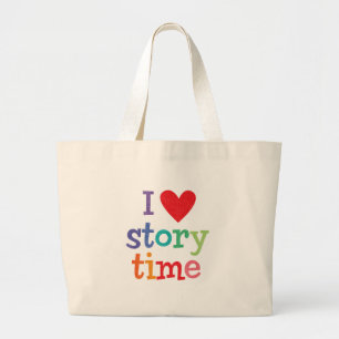 Grand Tote Bag J'aime le T-shirts et les cadeaux de Storytime