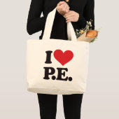 Grand Tote Bag J'aime l'éducation physique ! (Devant (produit))