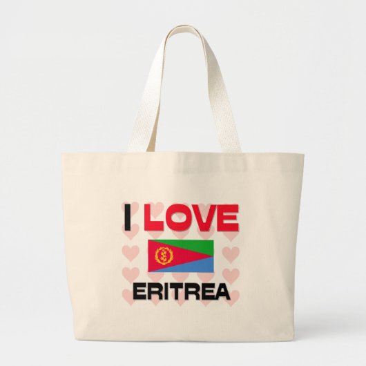 Grand Tote Bag J'aime l'Érythrée (Devant)