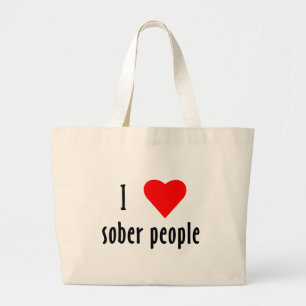 Grand Tote Bag J'Aime Les Gens Sobers