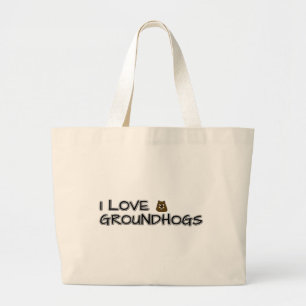 Grand Tote Bag J'aime les marmottes