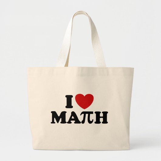 Grand Tote Bag J'aime les maths (Devant)