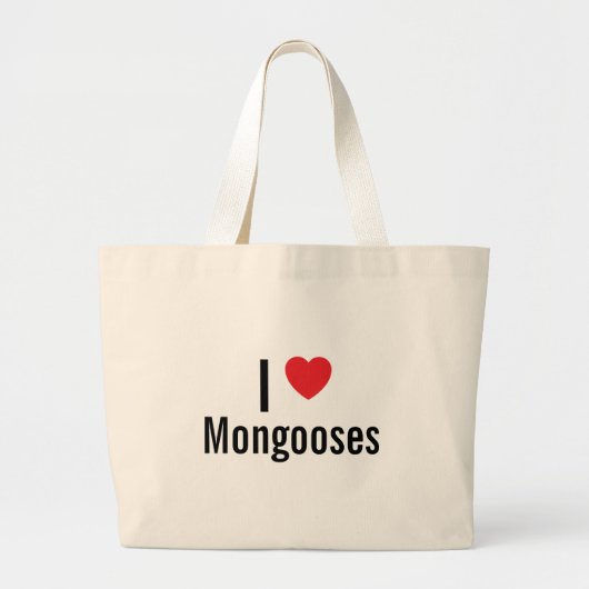 Grand Tote Bag J'aime les mongoles (Devant)