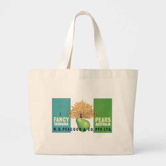Grand Tote Bag J'Aime Les Poires (Devant)