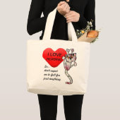 Grand Tote Bag J'aime lire (Devant (produit))