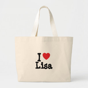 Grand Tote Bag J'aime Lisa heart T-Shirt