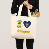 Grand Tote Bag J'aime l'Oregon (Devant (produit))