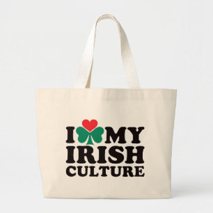 Grand Tote Bag J'aime ma culture irlandaise