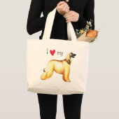 Grand Tote Bag J'aime ma peau afghane (Devant (produit))