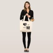 GRAND TOTE BAG J'AIME, MES CHIENS ! (Devant (modèle))