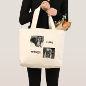 GRAND TOTE BAG J'AIME, MES CHIENS ! (Devant (produit))
