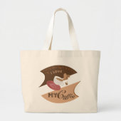 Grand Tote Bag J'aime mon café Retro Java (Devant)